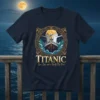 Titanic Love Loss and a Really Big Boat t-shirt design featuring two cats on a ship deck with a full