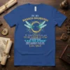 Blue t-shirt with gold and teal text: "TO MY BADASS DAUGHTER If fate Whispers to you 'YOU CANT WITHSTAND THE