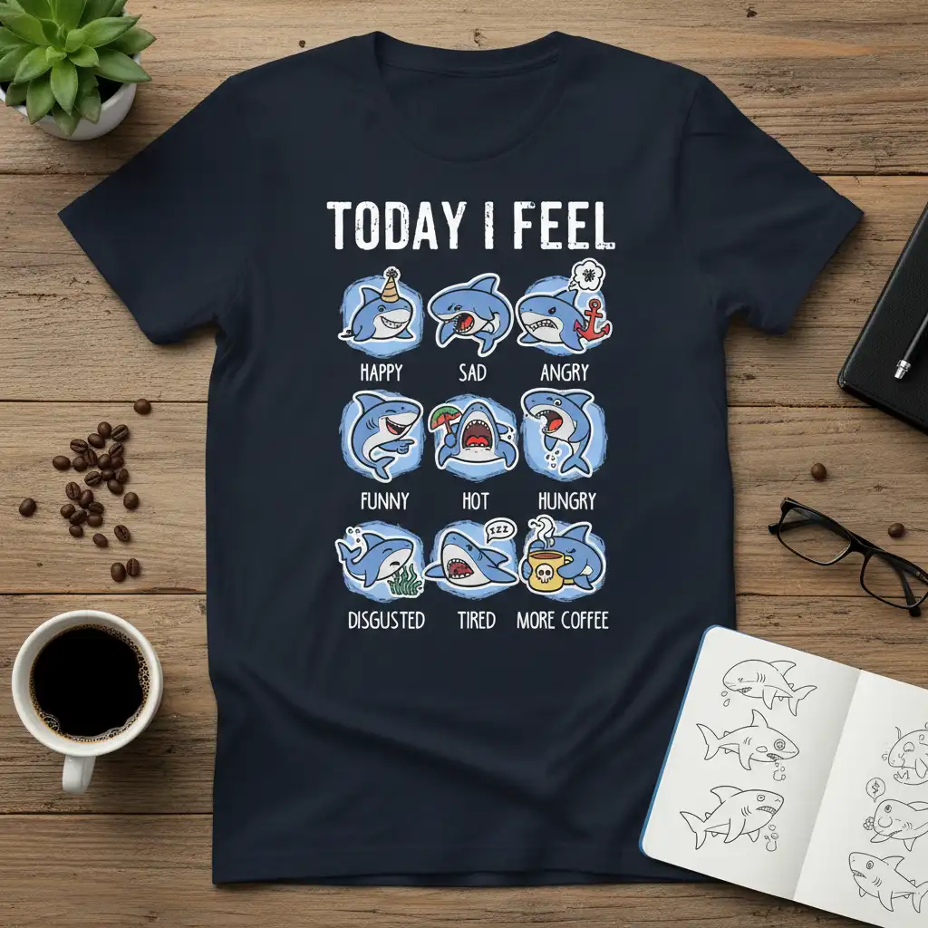 TODAY I FEEL HAPPY quote printed with stylish graphic on quality cotton blend t-shirt design