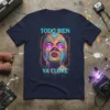 Todo Bien Ya Llore Lucha Libre mask t-shirt design with crying eyes and digital glitch effect