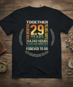 TOGETHER 29 YEARS 348 text design featuring eye-catching typography on quality t-shirt