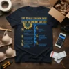Top 10 Ways You're An Online Seller t-shirt design with blue and yellow text and gear graphic