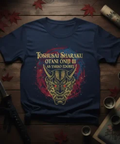 Toshusai Sharaku Otani Oniji III As Yakko Edobei Japanese art t-shirt featuring a dramatic mask design