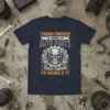 T-shirt with "Tough Enough To Work At Auto Parts Crazy Enough To Handle It" text and a skull graphic surrounded