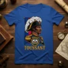 Toussaint Louverture portrait t-shirt with Haitian flag and text "TOUSSANT"