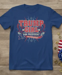 Trump Girl For President For President eye-catching graphic design printed on comfortable cotton t-shirt