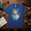 Trust Me I'm A Doctor dog wearing a stethoscope and holding a tablet t-shirt design