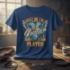 Trust Me I'm A Guitar Player t-shirt with vintage graphic of guitar, wings, and amplifier