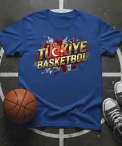 TÜRKİYE BASKETBOL eye-catching graphic design printed on comfortable cotton t-shirt