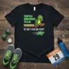 Turtle Running Team We Take It Slow And Steady t-shirt design with cartoon turtles running and motivational text