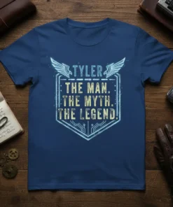 Tyler The Man. The text design featuring detailed typography on quality t-shirt