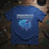 T-shirt with the text "UNDIAGNOSED BUT SOMETHING AIN'T RIGHT" above a glowing blue brain graphic with colorful energy lines