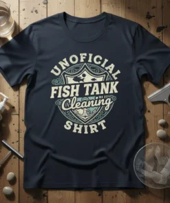 Unofficial Fish Tank Cleaning Shirt with nautical anchor and fish graphics