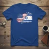 USA Israel Flag creative graphic design printed on comfortable cotton t-shirt