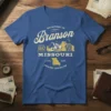 VACATION IN Branson ESTD text design featuring creative typography on quality t-shirt
