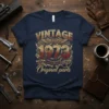 Vintage 1973 Original Parts t-shirt with retro mechanical graphics and text