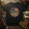 Vintage 1987 T-Shirt with distressed American flag graphic and bold text