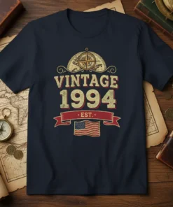 Vintage 1994 Est T-Shirt unique graphic design printed on comfortable cotton t-shirt