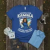T-shirt with "Voting For Kamala After Dropping Joe Is Like Shitting Your Pants & Changing Your Shirt" text and Kamala