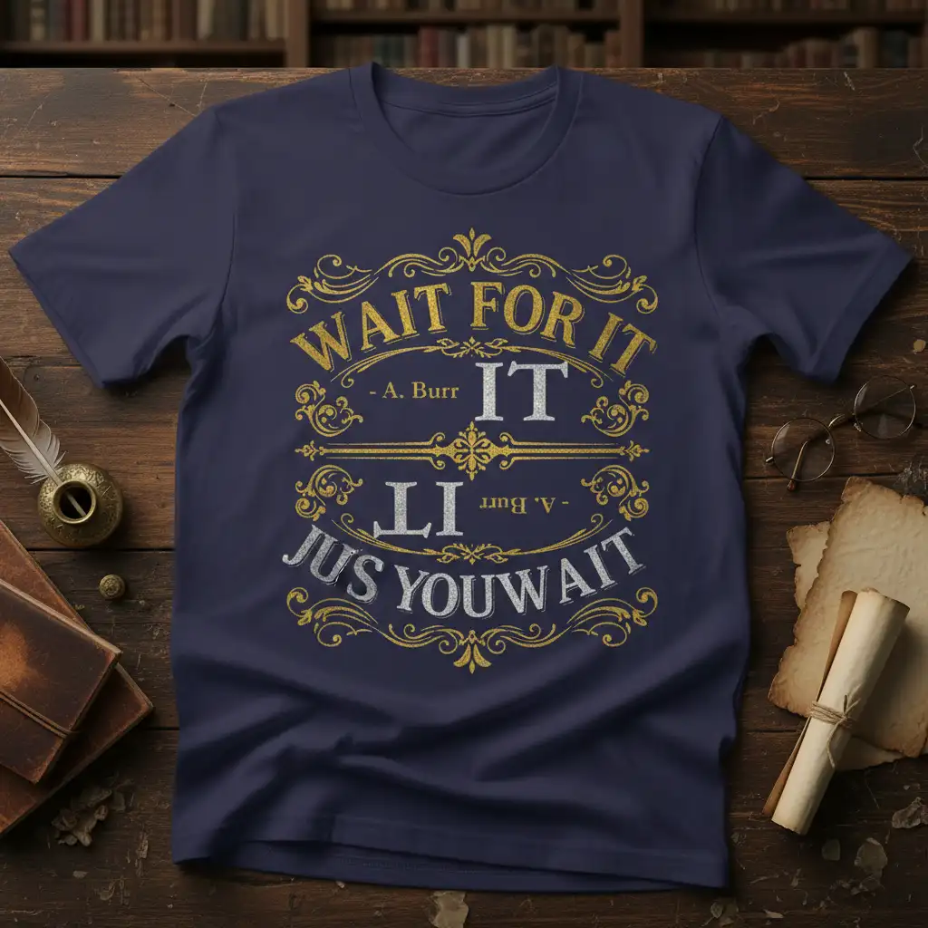 WAIT FOR IT - quote printed with unique artwork on comfortable cotton fabric t-shirt design