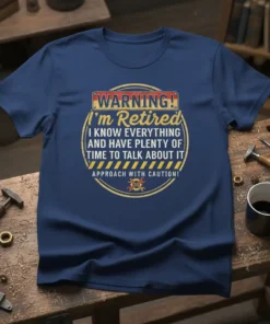 I'm Retired I KNOW text design featuring unique typography on quality t-shirt