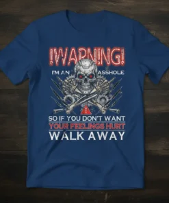!WARNING! I'M AN ASSHOLE text design featuring bold typography on quality t-shirt