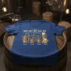 Water Malt Hops Yeast Beer Brewing Process T-Shirt featuring diagram of mash tun, lauter tun, boil kettle, and fermenter