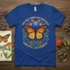 Royal blue t-shirt with "We Only Need One Monarch And It's A Butterfly" quote and a monarch butterfly surrounded by