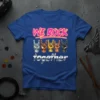 We Rock Together t-shirt with colorful rock hand signs and bold text