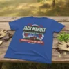 Blue t-shirt with "Jack Mehoff Landscaping & Lawn Care" and "We Whack It So You Don't Have To" quote, featuring