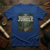 Welcome To Our Jungle T-Shirt featuring a jaguar and ancient ruins surrounded by lush jungle foliage