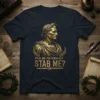 What Are You Gonna Do? Stab Me? Julius Caesar quote t-shirt with golden laurel wreath and dagger graphic