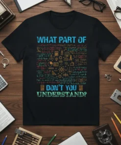 WHAT PART OF DON'T YOU UNDERSTAND? creative graphic design printed on comfortable cotton t-shirt
