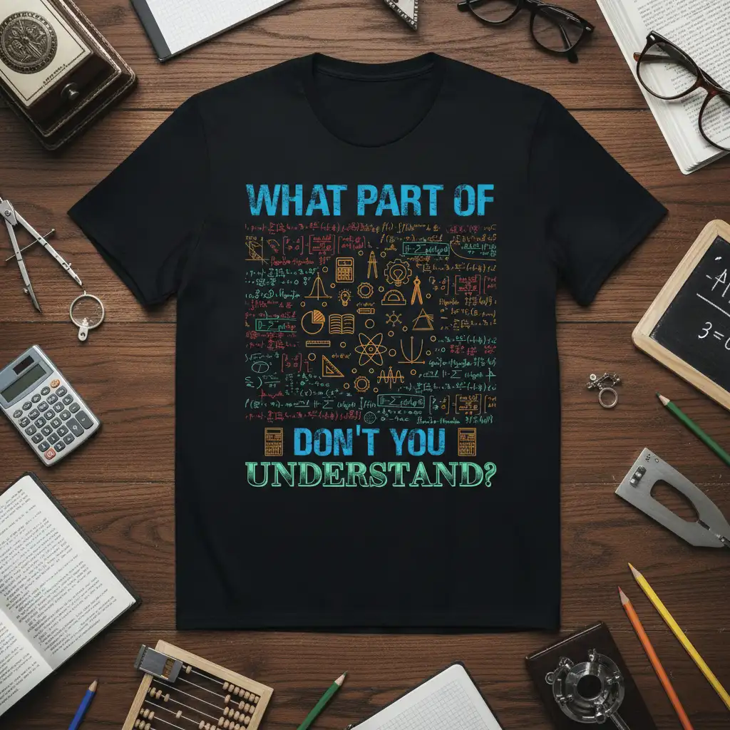 WHAT PART OF DON'T YOU UNDERSTAND? stylish graphic printed on durable material creating a standout t-shirt