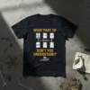 Trucker t-shirt with yellow text "What Part Of Don't You Understand" and a diagram of a 10-speed gear shift pattern