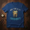 What Time Is It? Tooth-Hurty funny dentist t-shirt with a steampunk tooth graphic and glowing blue text