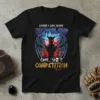 Black t-shirt with "When I Was Born The Devil Said Ohh Sh*t Competition" text and a demonic graphic with wings