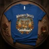 Whiskey Dick's Pub & Grill T-Shirt with the quote "At Least The Drinks Are Stiff" and a graphic of a