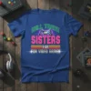 Will Trade Sisters For Video Games t-shirt with retro gaming controller graphic and colorful stripes
