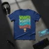 WINNER WINNER WINNER WINNER text with a pixelated trophy graphic on a navy blue t-shirt, representing gaming victory