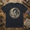 Wolf Howling Moon bold graphic design printed on comfortable cotton t-shirt