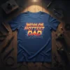 Worlds Hottest Dad t-shirt design with flames and circuit board graphic