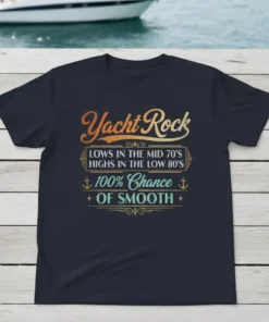 Yacht Rock LOWS IN text design featuring bold typography on quality t-shirt