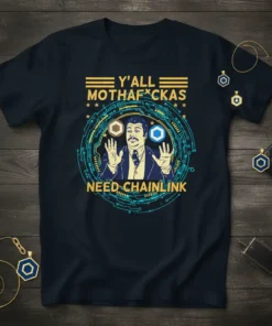 Y'ALL MOTHA**CKAS NEED CHAINLINK detailed graphic design printed on comfortable cotton t-shirt