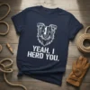 Yeah, I Herd You. Border Collie dog graphic tee with geometric design