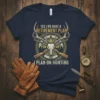 Yes I Do Have A Retirement Plan I Plan On Hunting t-shirt with deer skull and rifles graphic