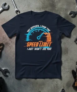 YES OFFICER, I SAW text design featuring unique typography on quality t-shirt