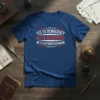 Blue t-shirt with white and red text reading "YES TO DEMOCRACY NO TO OLIGARCHY NO TO AUTHORITARIANISM" in an oval