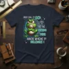 Grumpy frog with arms crossed on a navy t-shirt, featuring the quote "YOU CALL IT OCD I CALL IT.. PUT