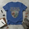 You Can Do Hard Things quote t-shirt with gears and hearts design in a shield graphic